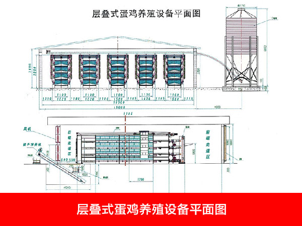 層疊式蛋雞養殖設備平面圖